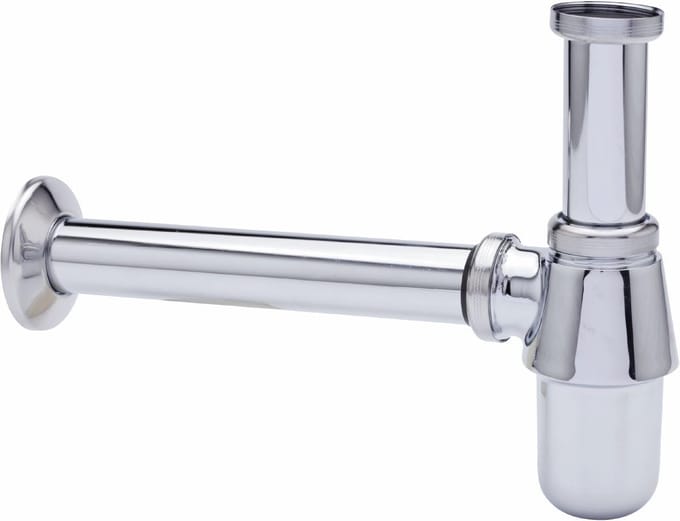 Flesafsluiter - Geurafsluiter - Badkamer Aansluiting - Duurzaam Metaal - 1 1/4 Inch - Chroom