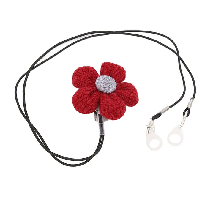 Hoorapparaat Lanyard Clip Voorkom Verlies Schattige Rode Bloem Hoorapparaten Houder voor Kinderen Tieners black