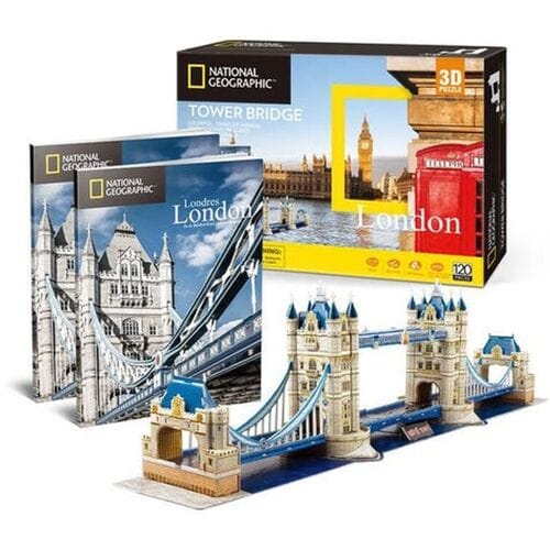 CUBIC FUN National Geographic 3D-puzzel The Tower Bridge - karton, 30,6 x 22,2 x 6 cm