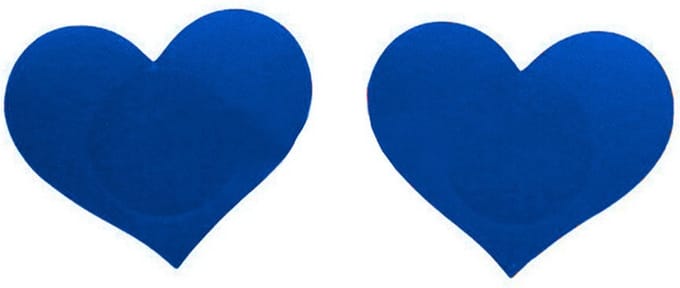 Doodadeals® 4 Pack Tepelstickers – Hartvormige Tepelbedekkers – Blauw – Nipple Covers / Tepelplakkers