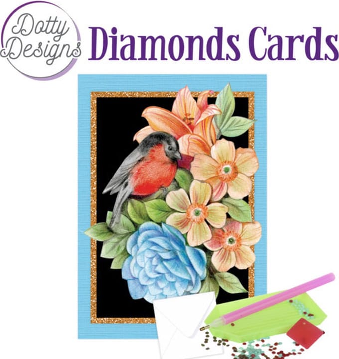 Diamond Painting Dotty Design Diamonds Cards |Red Bird