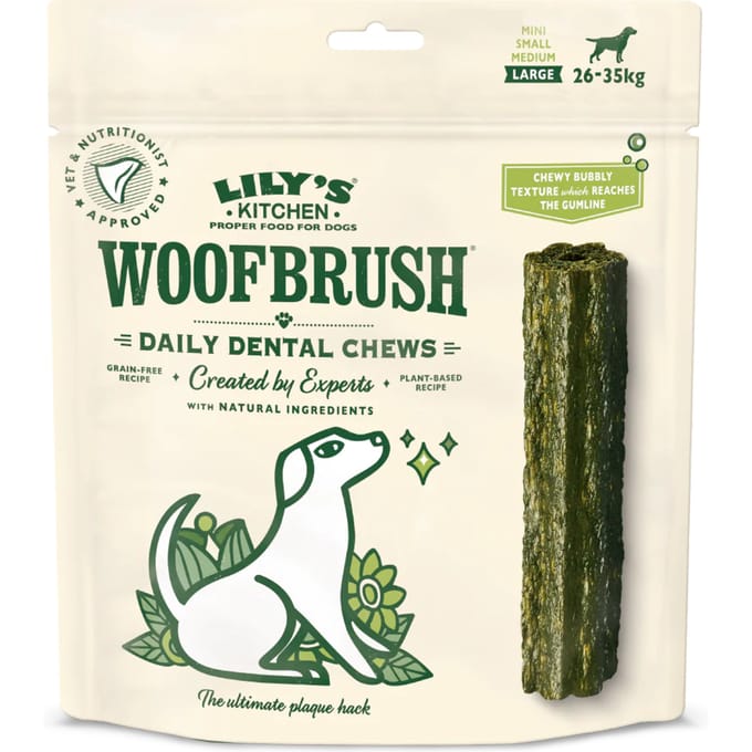 7x47g Lily's Kitchen Woofbrush Dental Sticks voor grote honden