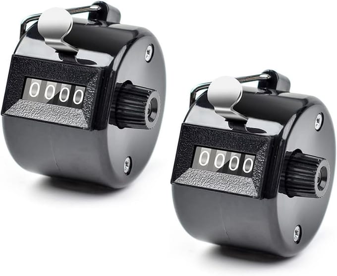 Handmatige 4-cijferige klikmeter voor sport en training - 2 stuks