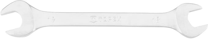 TOPEX - Dubbelzijdige Steeksleutel - 18 x 19 mm - Chroom-Vanadium Staal