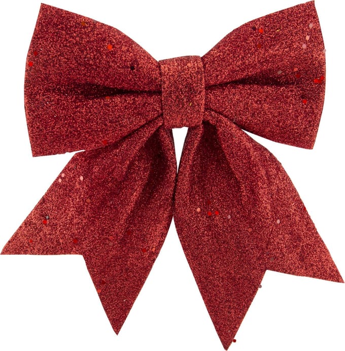 Cosy & Trendy Kersthanger - strik - rood - 30 x 35 cm - Kerstversiering