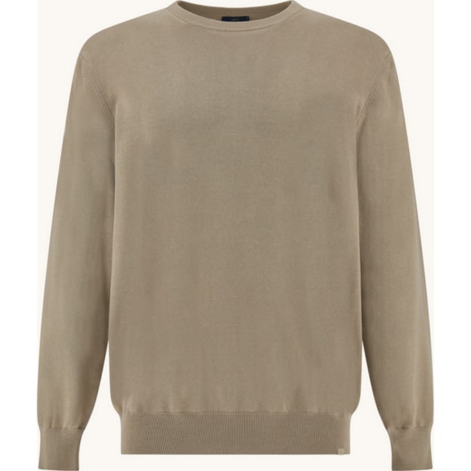 mannen gebreide kraag beige