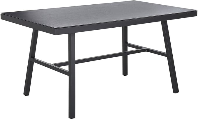 CANETTO - Tuintafel - Zwart - Aluminium