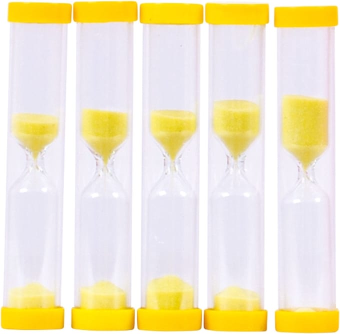 Bigjigs zandloper 3 Minuten Timer (Verpakking van 5)