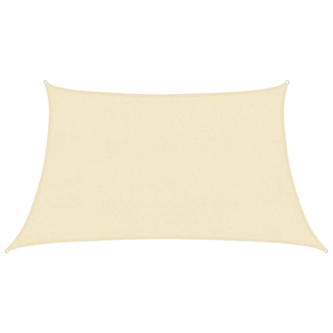 vidaXL - Zonnezeil - 160 - g/m² - 3/4x2 - m - HDPE - crèmekleurig