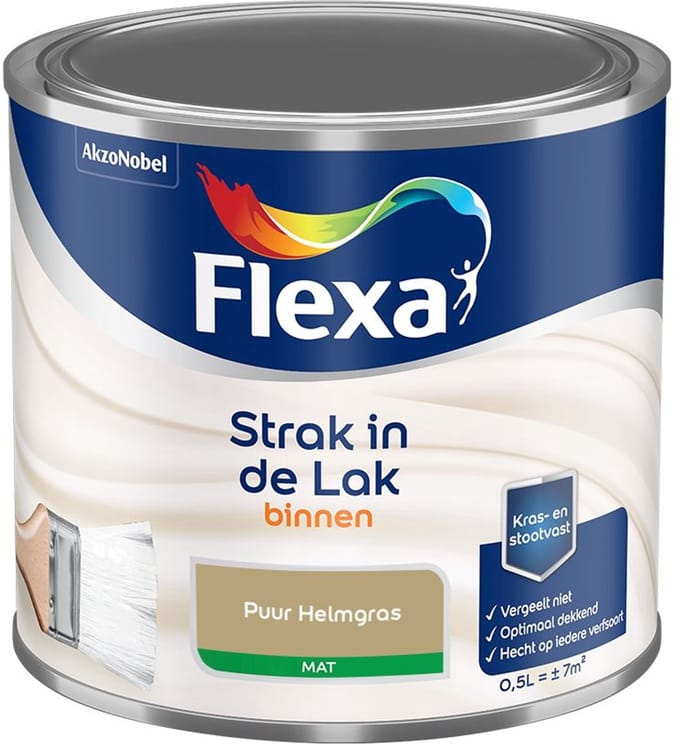 Flexa - Strak In De Lak Binnenlak Mat - Puur Helmgras - Mengverf - 500 Ml
