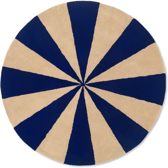 Ferm Living Arch Tapijt - Large - bright blue/off-white