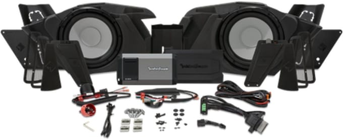 HD14-SBSUB-Rockford Fosgate-Dual 20 cm (10") Subwoofer Kit FOR 2014+ Harley-Davidson® Saddlebag