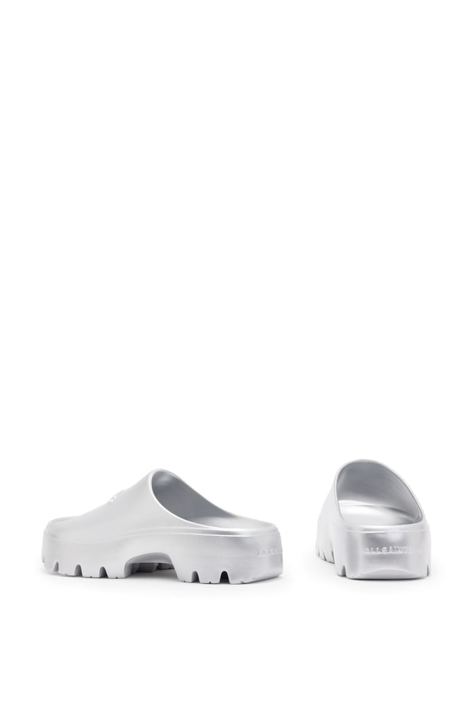 AllSaints Eclipse Flatform Sli Metallic Silver Größe: 37 | Flip-Flops Outlet | Damen | Grau