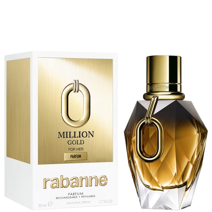 Rabanne Million Gold For Her Parfum — Navulbare flacon van 50 ml.