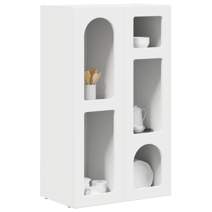 vidaXL - Dressoir - ELST - Wit - 59 - x - 35 - x - 100,5 - cm - Bewerkt - hout