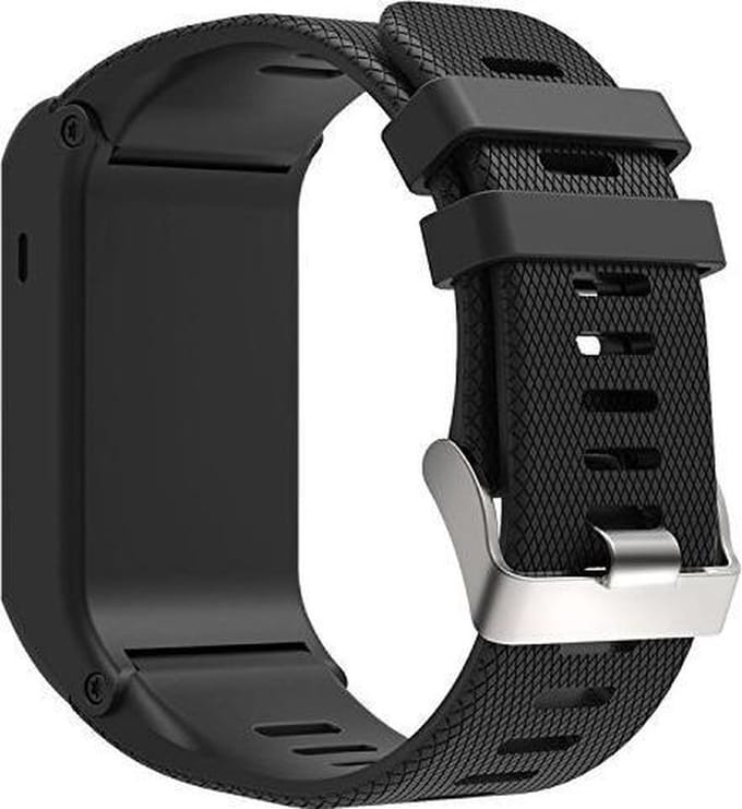 Siliconen Bandje - Geschikt voor Garmin Vivoactive HR - Zwart