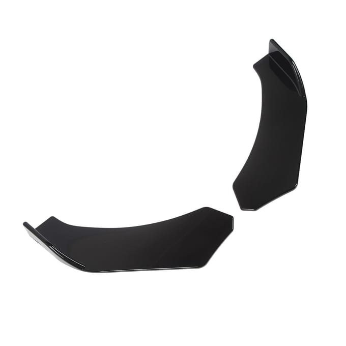 2 stuks Voorbumperlip Universeel Glanzend Zwart 57cm Links Rechts Bumperlip Splitters Winglets voor gray