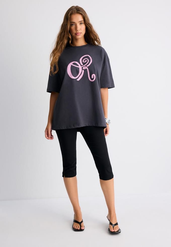 Stradivarius Olivia Rodrigo T-shirt met print  Donkergrijs S