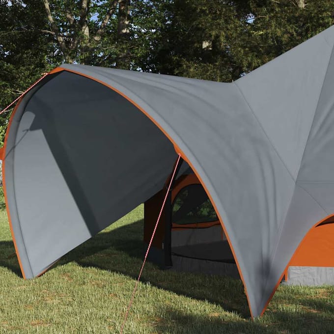 vidaXL - Teepee - Tent - 3-Persoon - 3-persoons - Grijs - en - Oranje