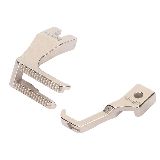 1 Set Welt Piping Foot Cutout Rust Prevention Steel Easy Installation Sewing Machine Foot white