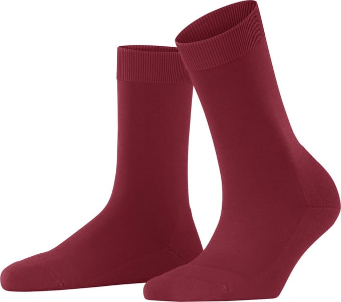 FALKE ClimaWool eenkleurig wol lyocell sokken dames rood - maat 39-40
