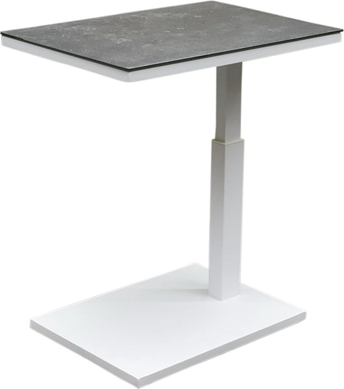 Tracy bijzettafel 60x40xH46-67 cm in hoogte verstelbaar wit