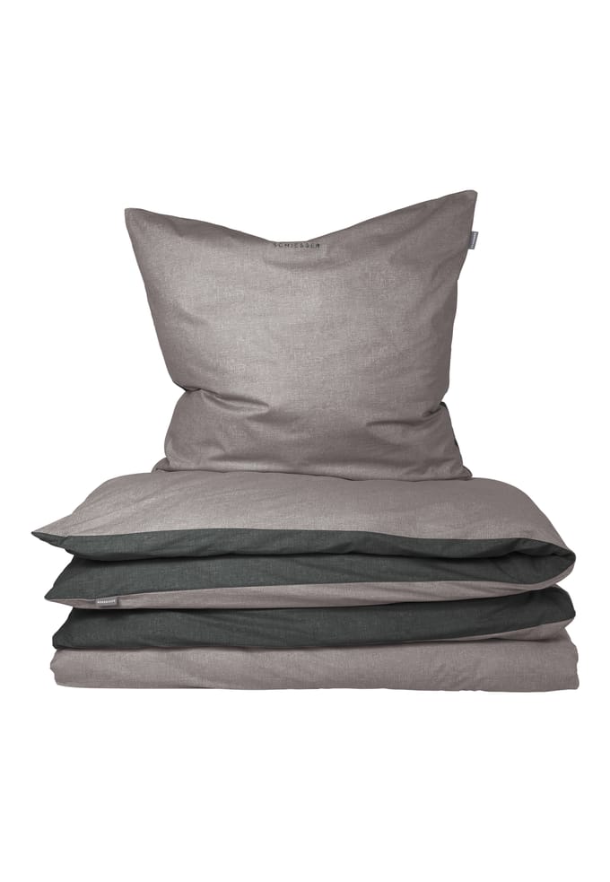 Omkeerbaar beddengoed, 2-delig, Renforcé grijs/antraciet - SCHIESSER Home 160*210