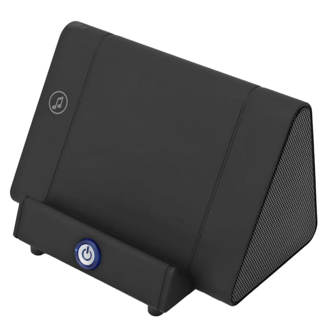 Support de téléphone portable Haut-parleur Induction Son clair Rechargeable Portable Support Haut-parleur noir
