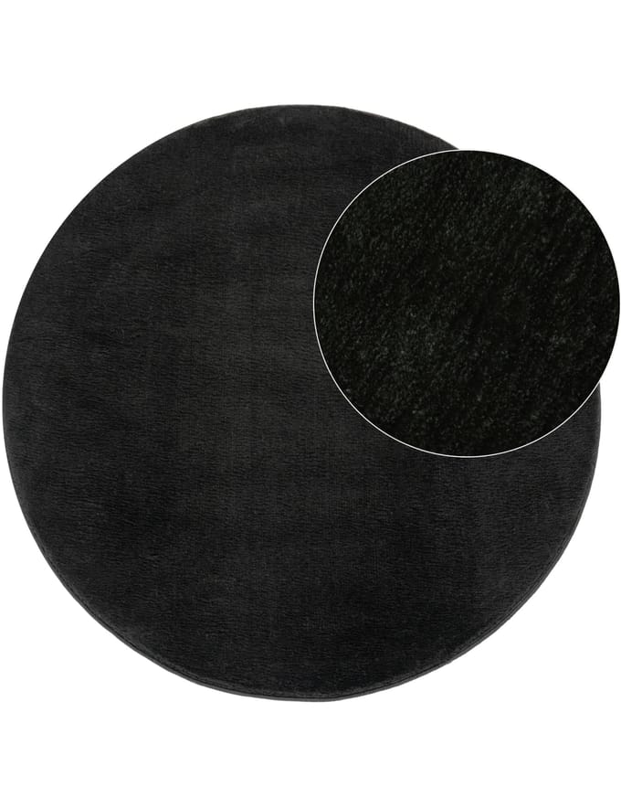 Tapijt Calissa zwart 120 cm rond