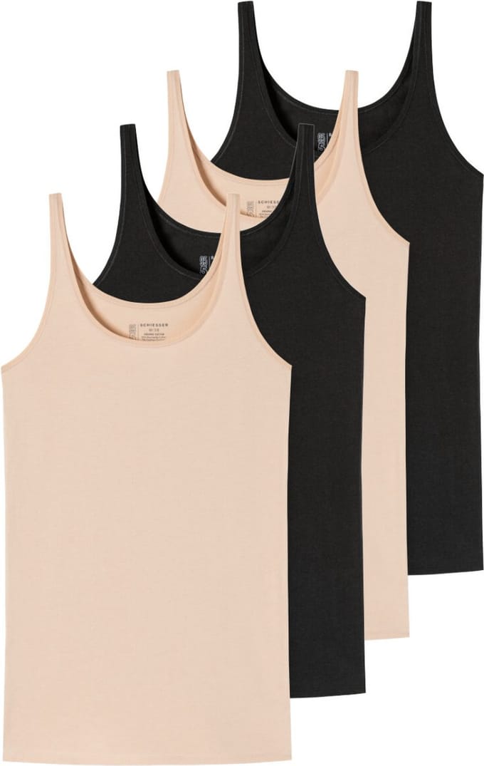 Schiesser Dames onderhemd 4 pack 95/5 cotton