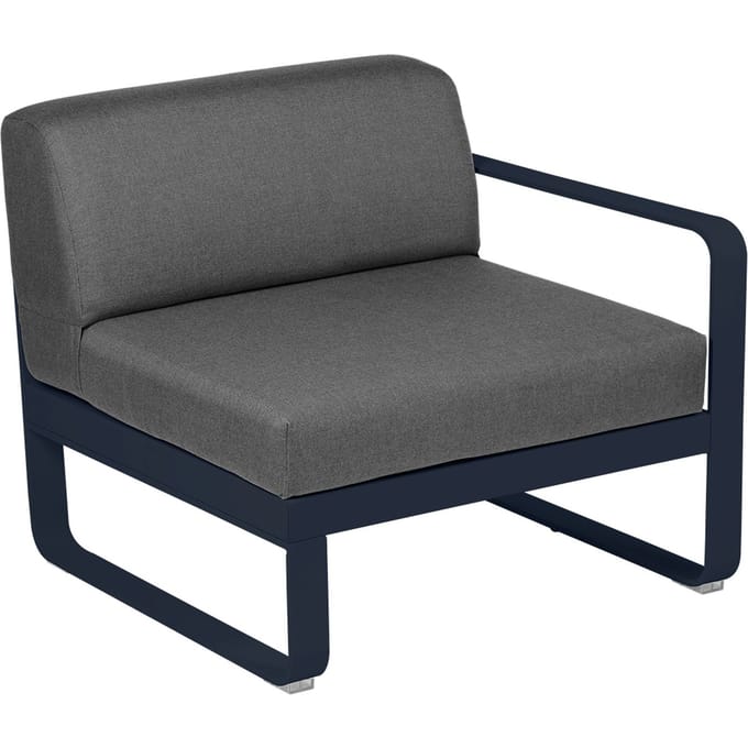 Fermob BELLEVIE Fauteuil Module rechts - 92 abyssblauw - A3 grafietgrijs