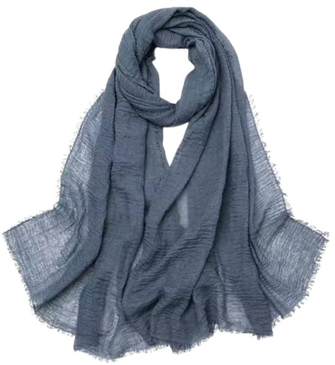 Lange Dunne Sjaal - Effen - Donkergrijs - 190 x 95 cm (041101A)
