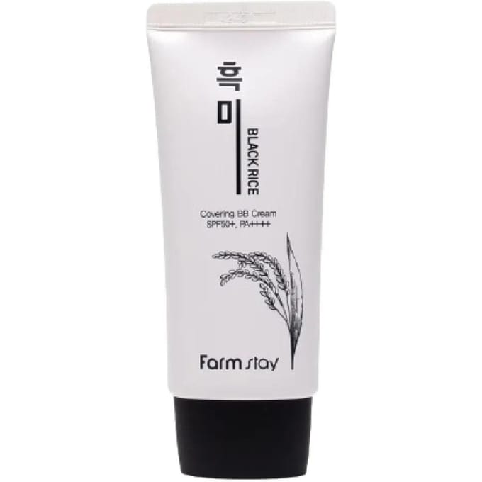 Farm Stay Black Rice BB Crème Couvrante SPF 50+ PA++++ 50 ml + CADEAU ALÉATOIRE white