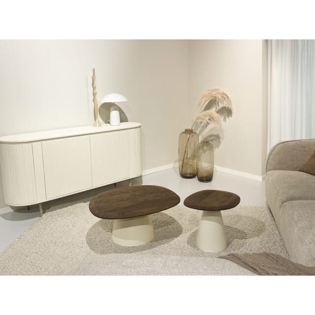 Brix - Salontafel Marron - Beige - Mangohout - 86 cm