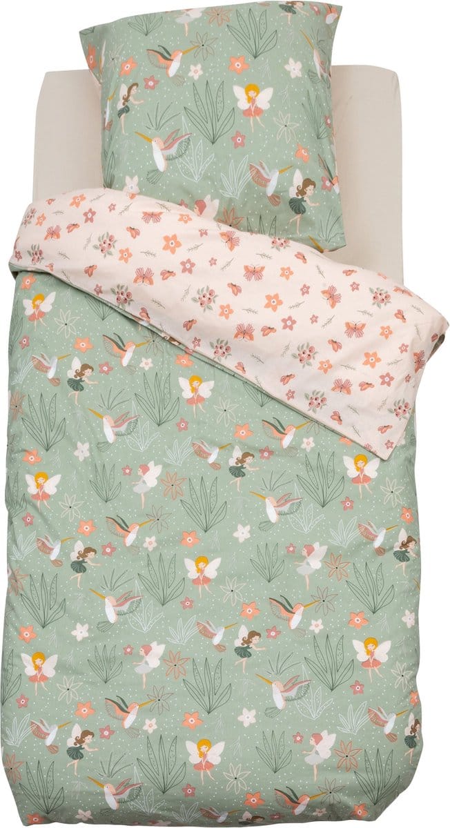 Atmosphera Kids Dekbedovertrek set met 1 kussensloop 140x200cm/65x65cm - Fee
