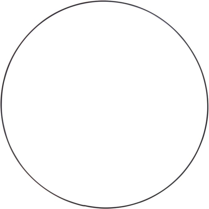 Metalen ring "Cirkel", Zwart - Ø 45 cm