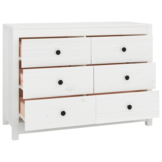 vidaXL - Dressoir - 100x40x72 - cm - massief - grenenhout - wit