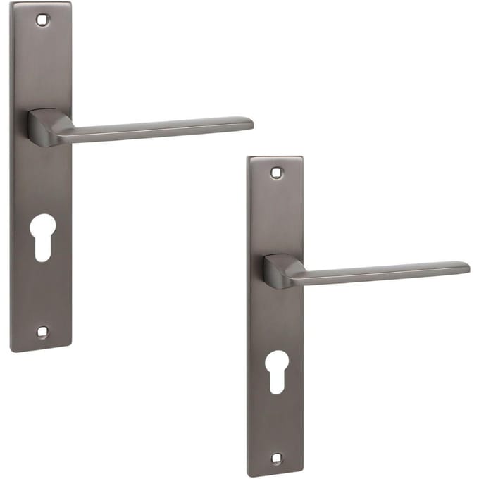 Kuchinox Zambia Deurkruk Grafit Lang Schild 72mm Slot