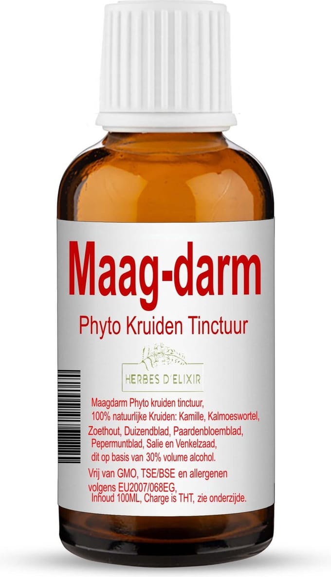 Herbes D'elixir Maag en Darm Tinctuur – 100 ml – 1 Stuk - Goed voor de spijsvertering