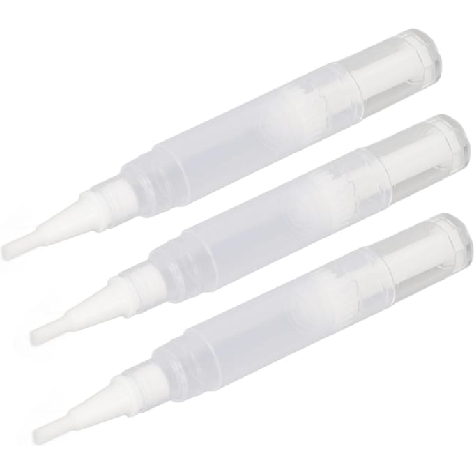 3 Stuks Transparante Draaipennen 4,5 ml Leeg Penseelpunt Draaibaar Herbruikbaar Nagelolie Container Applicator white