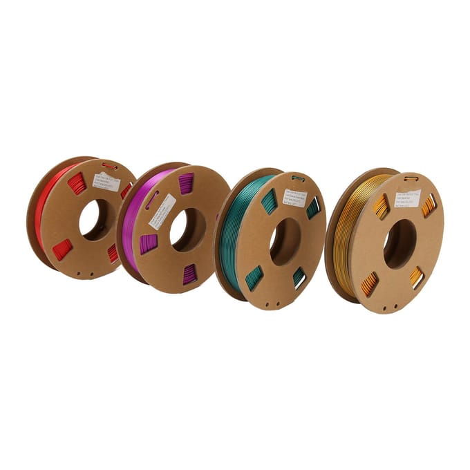 4 Stuks 3D Printer Filament Dubbele Kleur 1.75mm 8.8oz Netto Gewicht 200 tot 220 Celsius PLA Filament voor 3D beige