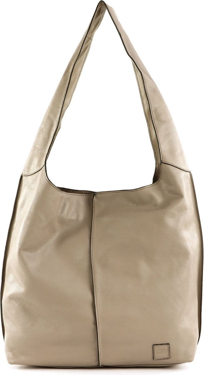 FREDsBRUDER Leren Schoudertas Ginsberg FB110 Shoulderbag Light Grey Grijs