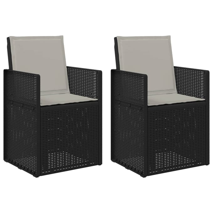 vidaXL - Tuinstoelen - 2 - st - Anthraciet - en - Lichtgrijs - PP