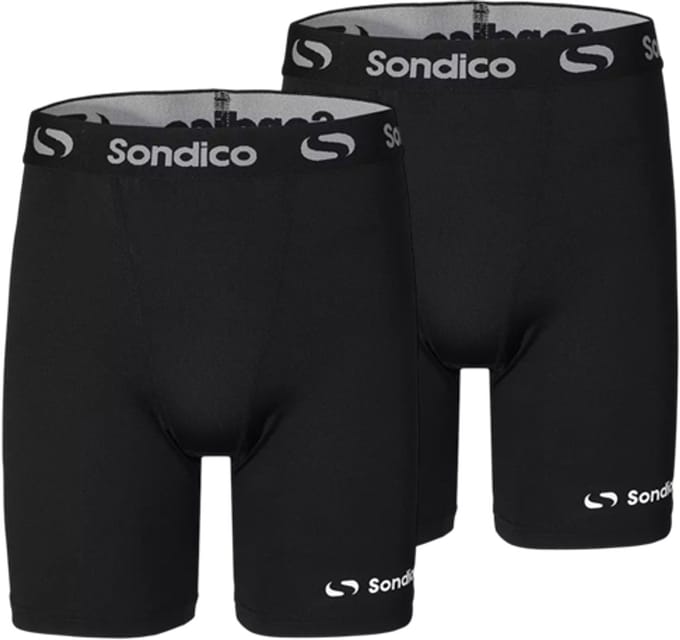 2-Pack Sondico Slindingshort - Sportshort - Lengte 15 cm - Heren - Black - Maat XL