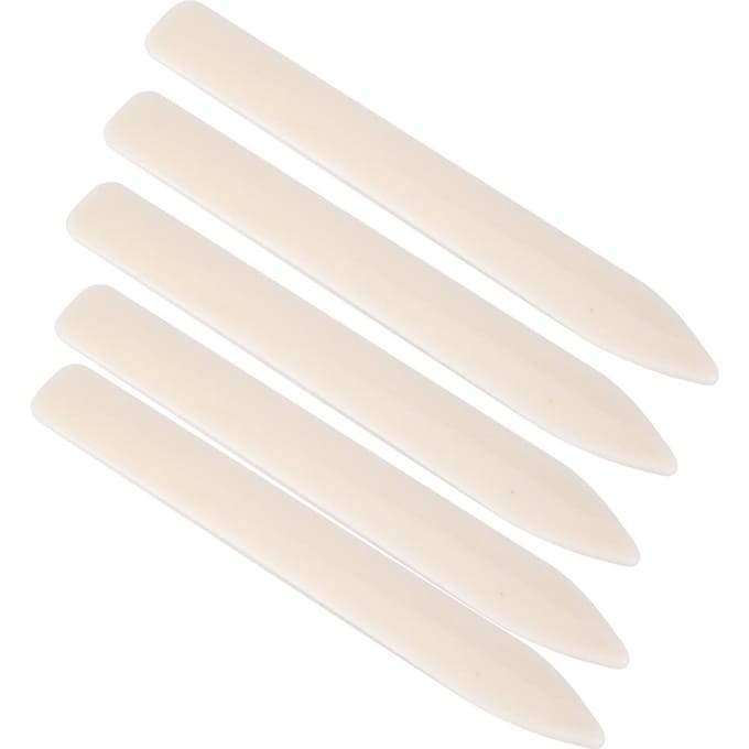 5 Stuks Leer Ambacht Map Wit Plastic DIY Handgemaakt Rand Afwerking Naaigerei Accessoires(Lang Long white