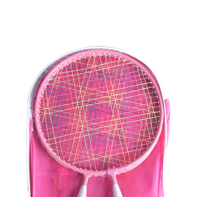 Kinderen Badminton Racket Set Basisschoolleerlingen Buitensport Badminton Racket Roze pink