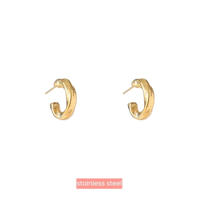 Go Dutch Label Oorringen Twisted Small Hoop Goud