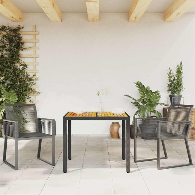 vidaXL - Tuinstoelen - 2 - st - poly - rattan - zwart