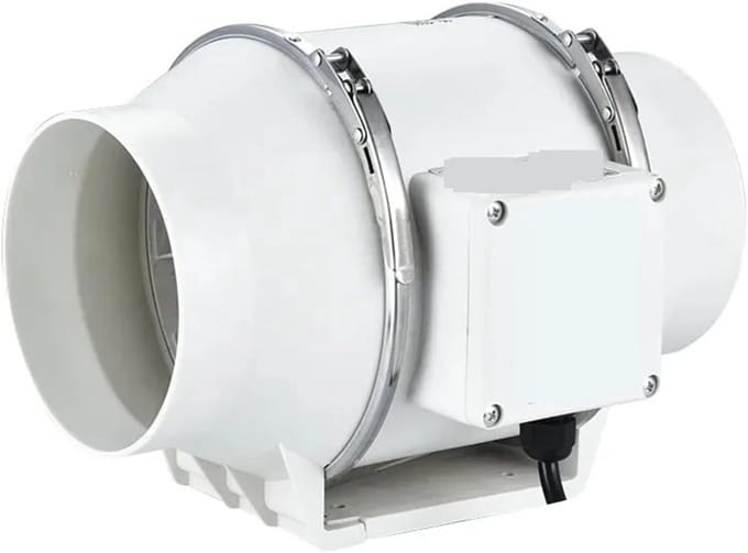 Kanaalventilator - Afzuigventilator - Luchtkwaliteit Verbeteren - Stille In-line Werking - 4 inch - Wit