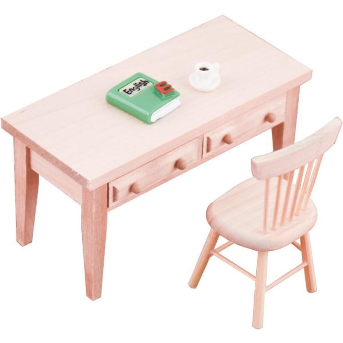1:12 Mini meubles pour maison de poupée, mini accessoires, simulation de livre, bureau, modèle de table, décoration white